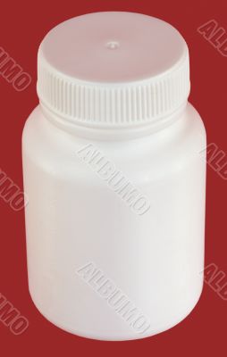 White plastic jar