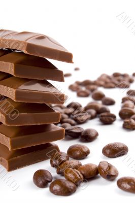 chocolate and coffee beans