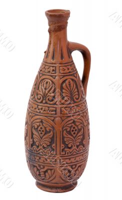 Ancient clay large bottle