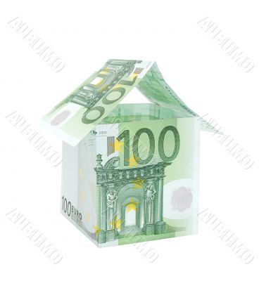 A house made from euro bills