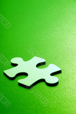 Close up shot of a puzzle piece