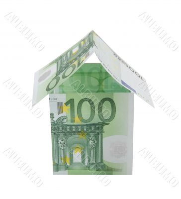 A house made from euro bills