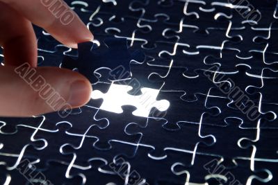 puzzle background with one missing piece puzzle background with one missing piece