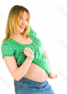 pregnant smiling woman