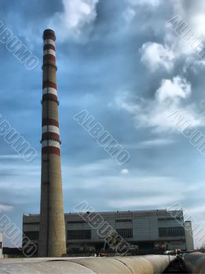 Thermal electric power plant industrial building architecture
