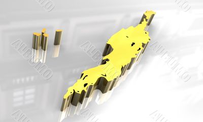 3d golden map of anguilla 3d golden map of anguilla