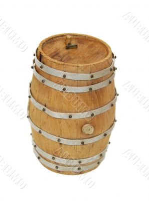 Wooden oak barrel