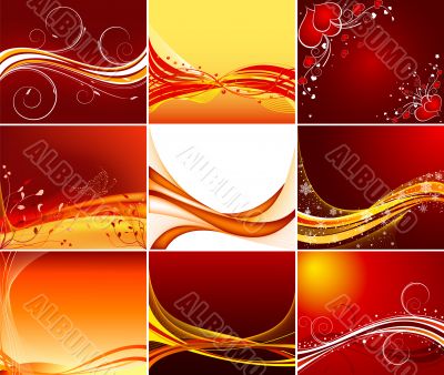 Abstract vector background set