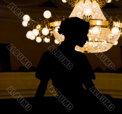 silhouette of girl