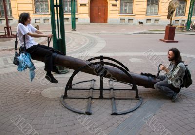 Two on seesaw Two on seesaw