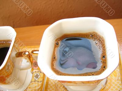 coffee cup with woman face