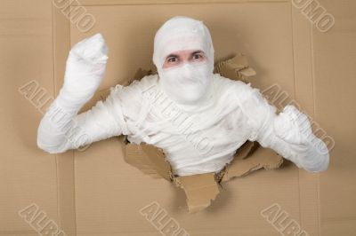 Man in costume mummy