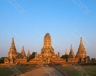 Ancient wat in khemer style. Thailand