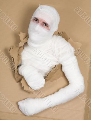 Man in costume mummy