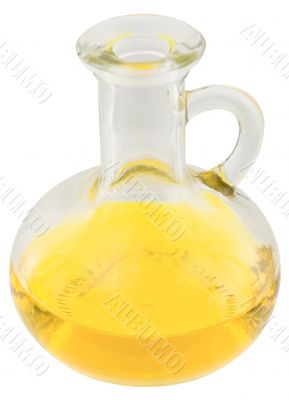 Carafe with yellow oil