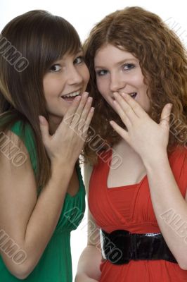 two women with gestures astonishment