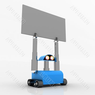 robot with advertising
