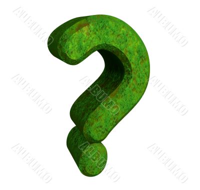3d question mark in green grass 3d question mark in green grass