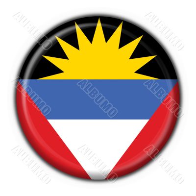Antigua and Barbuda button flag round shape