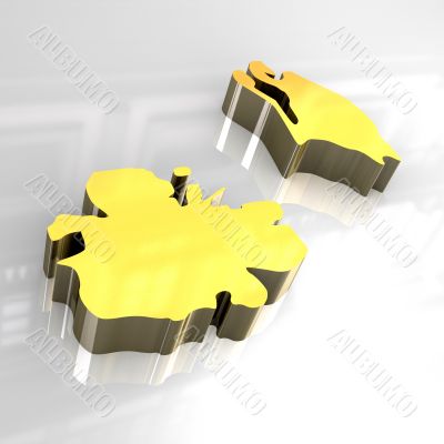 3d golden map of Antigua and Barbuda 3d golden map of Antigua and Barbuda