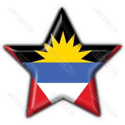 Antigua and Barbuda button flag star shape Antigua and Barbuda button flag star shape