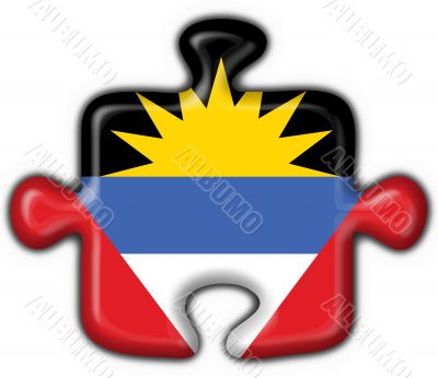 Antigua and Barbuda button flag puzzle shape Antigua and Barbuda button flag puzzle shape