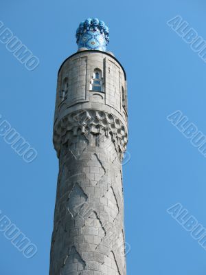 The minaret on the blue sky The minaret on the blue sky