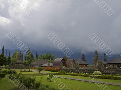 Bali temple meadow