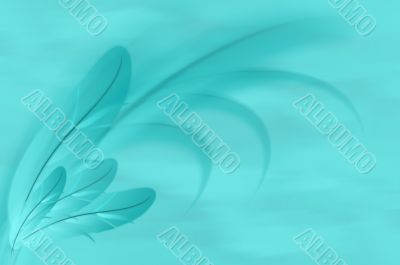 Abstract blue feathers illustration background