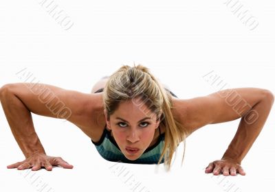 Woman doing push-ups