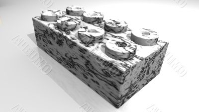 block in marble stone - 3D made
