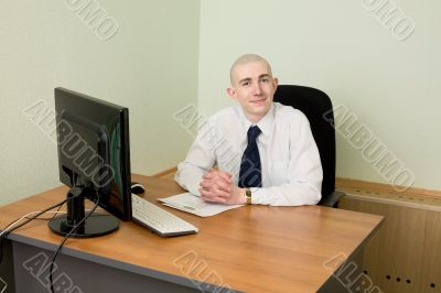 Businessman on a workplace