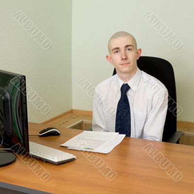 Businessman on a workplace