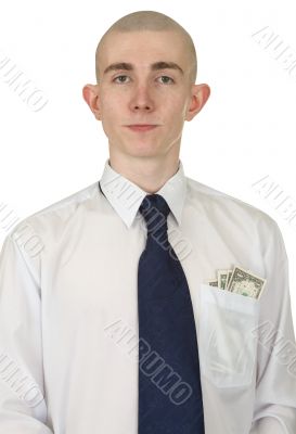 Man with money in a pocket