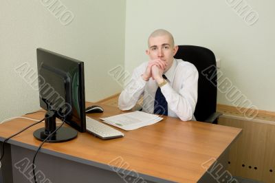 Businessman on a workplace