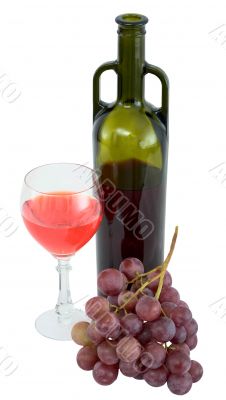 Bright still life with wine