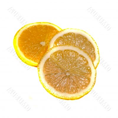 Lemon and orange