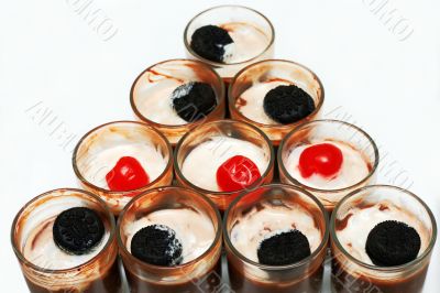 chocolate and cherry pudding