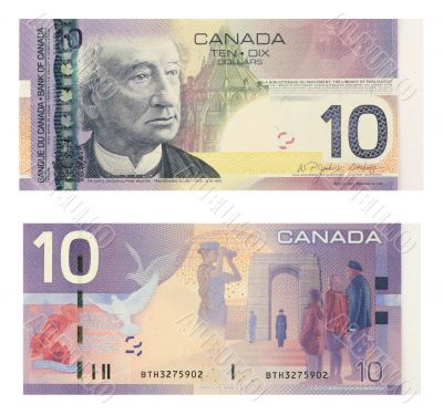 10 Canadian Dollars