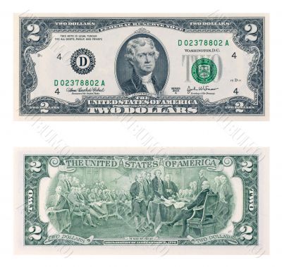 Two dollars bill