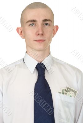 Man with money in a pocket