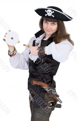 Pirate - woman with disc