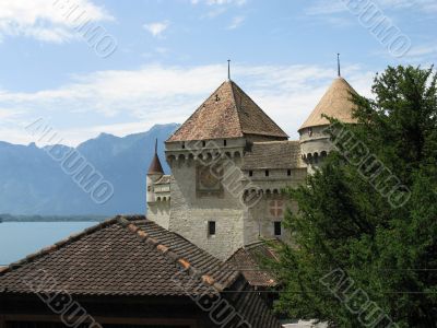 The Chillon Castle in Montreux, Switzerland.