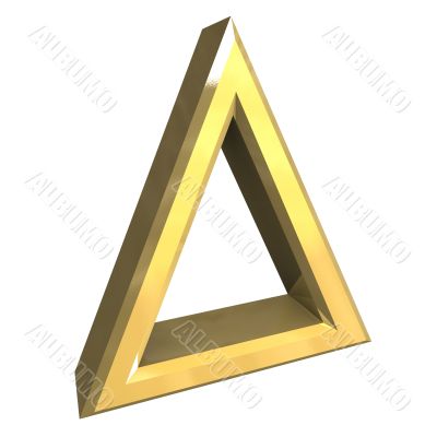 Bleaching allowed symbol in gold - 3D