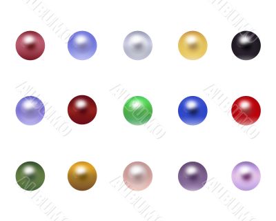 Varicoloured pearls