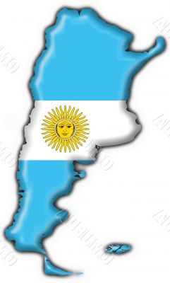 Argentina button flag map shape