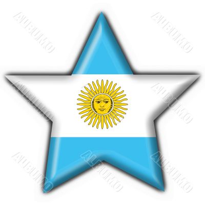 Argentina button flag star shape