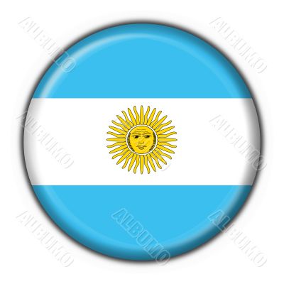 Argentina button flag round shape