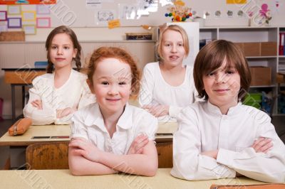 Sitting in the classroom