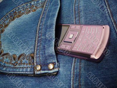 jeans and phone